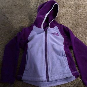 The North Face girls zip hoodie